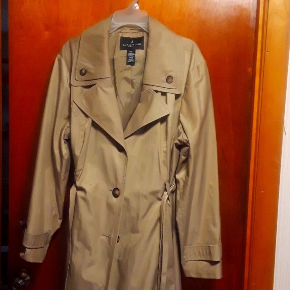 Womens mid length raincoat